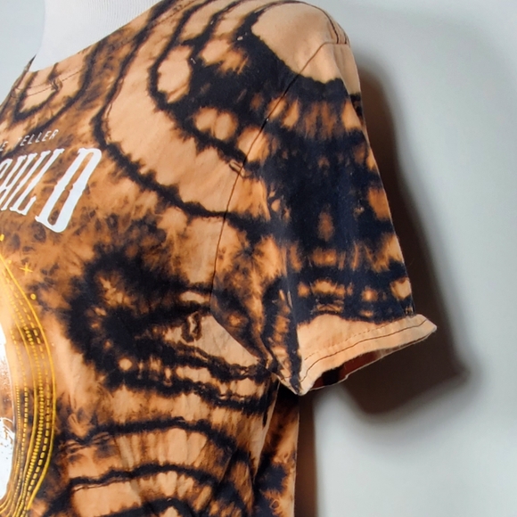 Reverse Tiedye Women's Graphic Tee Hippie Size Small Perfect For Music Festival - Picture 9 of 11